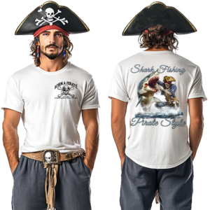 Shark Fishing, Pirate Style T-Shirt